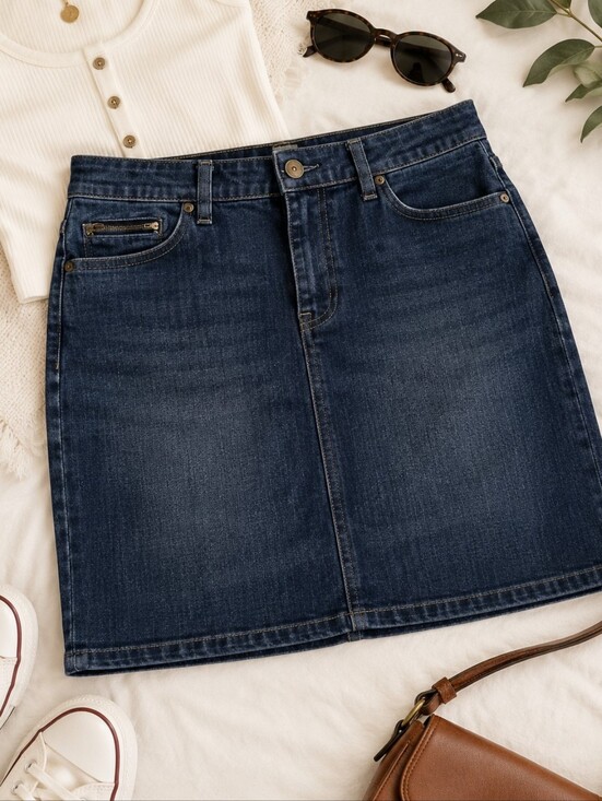 Sonoma Dresses & Skirts - Sonoma Denim Mini Skirt – Dark Wash | Modern Fit | Size 8 Petite | Y2K Casual